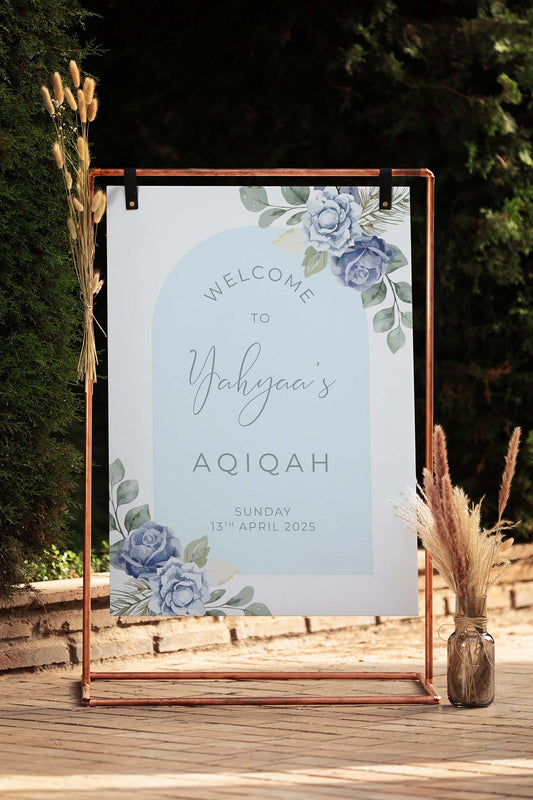 Personalised Baby Boy Welcome Sign